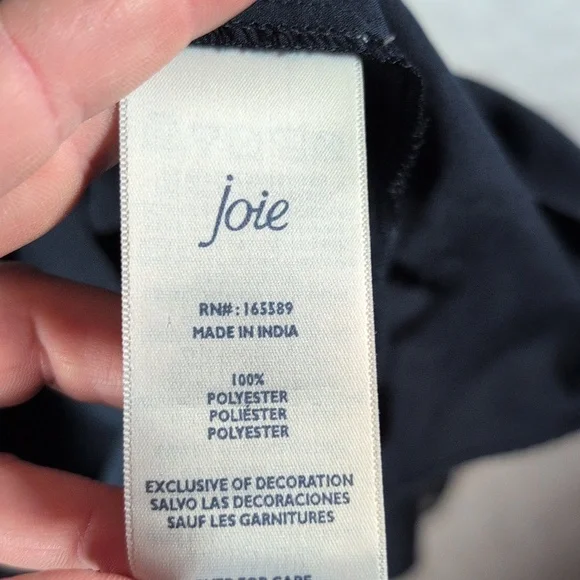 215-Joie NWT Dress in Navy and Cream‎ - Picture 4 of 7